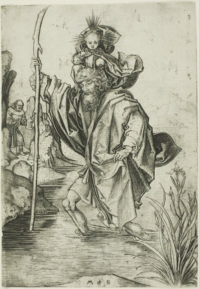 Pyhä Kristofer tekijältä Martin Schongauer