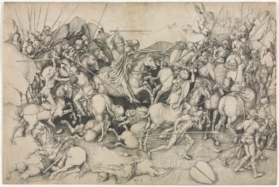 Pyhä Jaakob ja saraseenit, 1400-luku. tekijältä Martin Schongauer