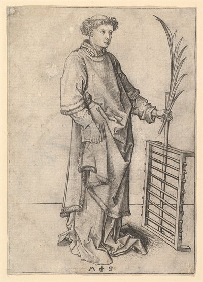 St. Lawrence, n. 1435-1491. tekijältä Martin Schongauer