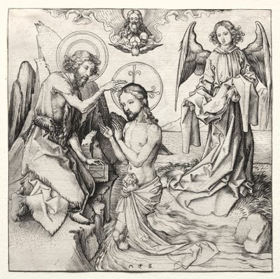 Kristuksen kaste Jordanissa tekijältä Martin Schongauer