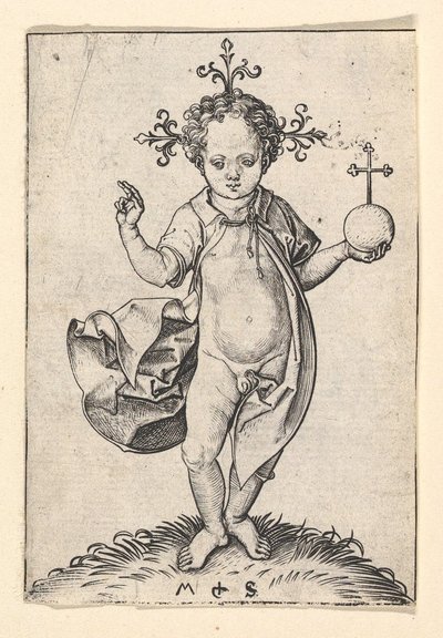 Kristus-lapsi pallolla, 1469-1482. tekijältä Martin Schongauer