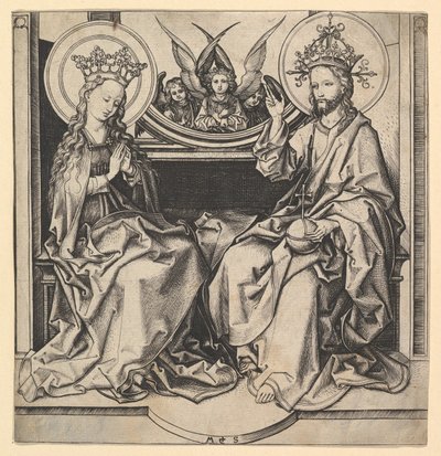The Enthronement of the Virgin, n. 1435-1491. tekijältä Martin Schongauer
