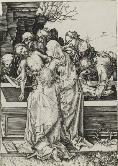 Hautaus, 1400-luvun loppu tekijältä Martin Schongauer