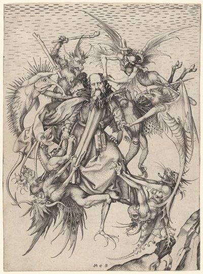 Pyhän Antoniuksen koettelemukset tekijältä Martin Schongauer