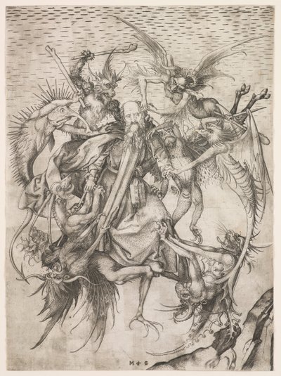 Pyhän Antoniuksen koettelemukset tekijältä Martin Schongauer