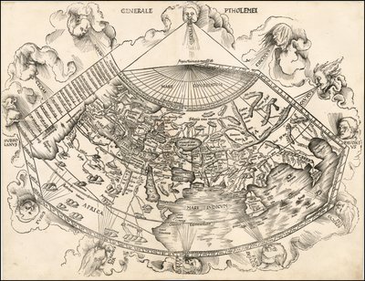 Martin Waldseemüllerin laatima Ptolemaioksen maailmankartta vuodelta 1513. tekijältä Martin Waldseemuller