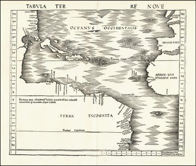 1513 Tabula Terre Nine tekijältä Martin Waldseemuller