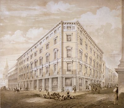 Gresham Street, Lontoon kaupunki, 1840. tekijältä Martin and Hood