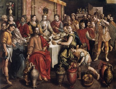 Häät Kaanassa, 1596-1597 tekijältä Maarten de Vos