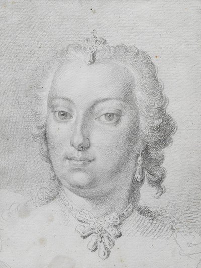 Martin van Meytenin Maria Teresia 1741 Piirustus tekijältä Martin van Meytens