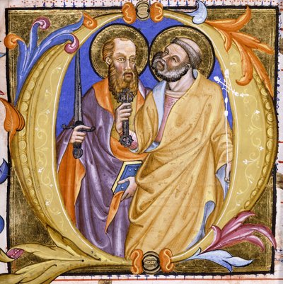 Pyhät Pietari ja Paavali, noin 1400 tekijältä Martino de Bartolomeo