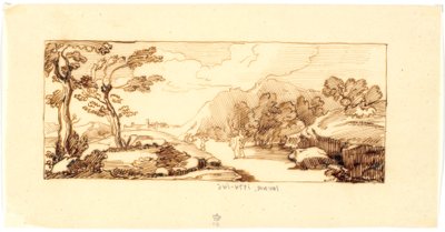 Landschaft mit biblischem Motiv tekijältä Martinus Rørbye