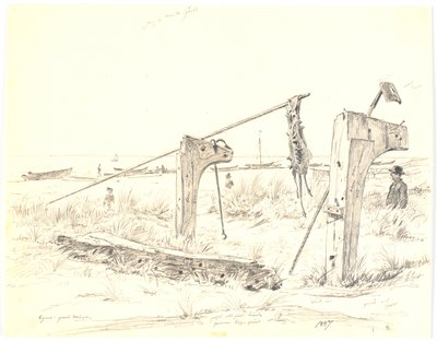 Rantaalue venelaiturilla, Skagen tekijältä Martinus Rørbye