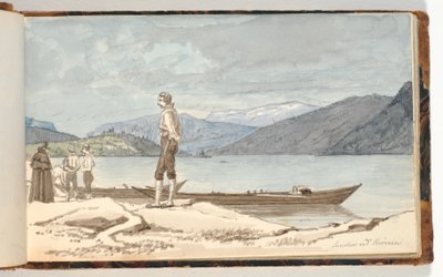 Ylityspaikka. Figuurit veneillä tekijältä Martinus Rørbye