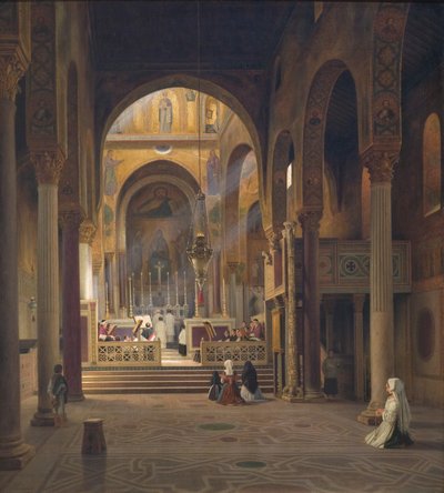 Interior de la Cappella Palatina de Palerm, Itàlia finlandesa tekijältä Martinus Rørbye