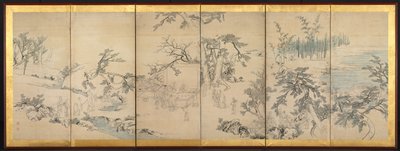 Kirjallisuuden kokoontuminen Orkideapaviljongissa, 1700-luvun lopulla. tekijältä Maruyama Okyo