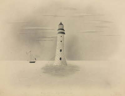 Eddystonen majakka, 1840. tekijältä Mary Altha Nims