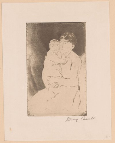Nanny ja vauva Sairaanhoitaja ja vauva Bill Äiti ja lapsi tekijältä Mary Cassatt (signed by artist)
