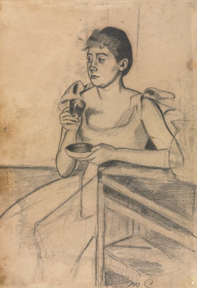 After-Dinner Coffee recto, After-Dinner Coffee verso, c. 1889. tekijältä Mary Cassatt