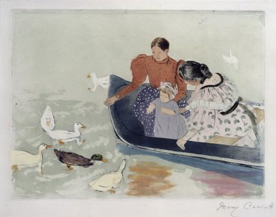 Ankkoja ruokkimassa tekijältä Mary Cassatt