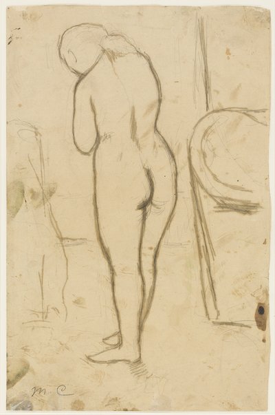 Piirustus "Standing Nude" tekijältä Mary Cassatt