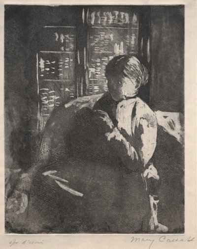 Neulominen kirjastossa tekijältä Mary Cassatt