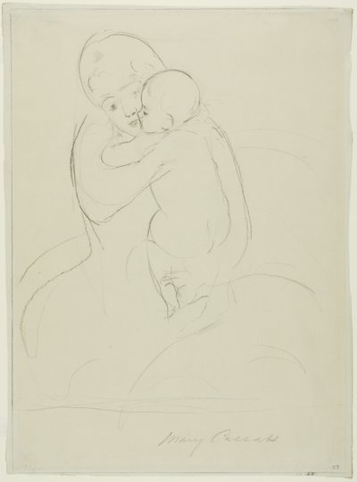 Äidin hyväily tekijältä Mary Cassatt