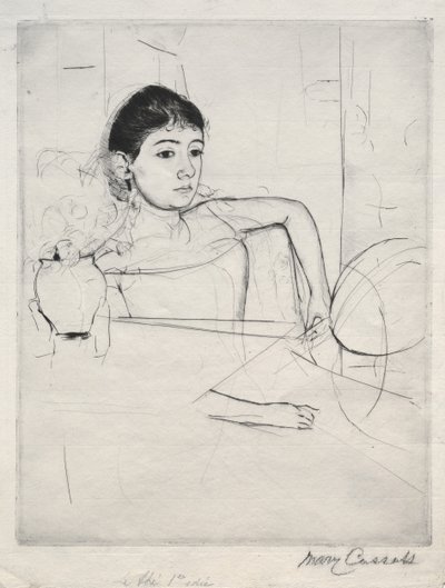 Mimi brunettina, 1889. tekijältä Mary Cassatt