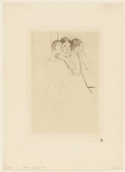 Äiti Berthe pitelee lastaan tekijältä Mary Cassatt