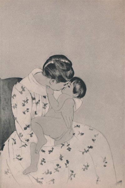 Äiti ja lapsi, noin 1890-luku, 1946 tekijältä Mary Cassatt