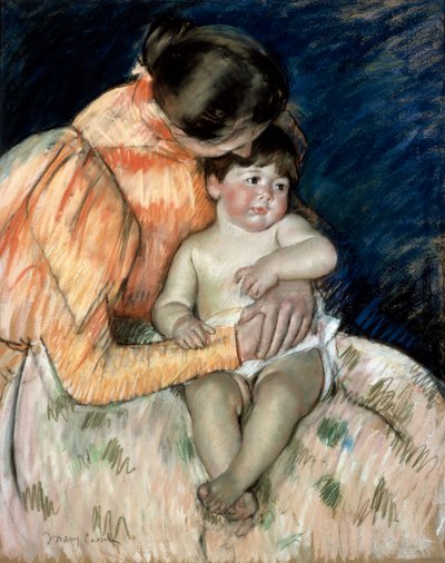 Äiti ja lapsi, 1800-luvun loppu tai 1900-luvun alku. tekijältä Mary Cassatt