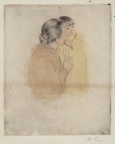 Talonpoikaäiti ja lapsi tekijältä Mary Cassatt