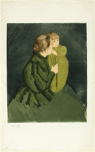 Talonpoikaäiti ja lapsi tekijältä Mary Cassatt