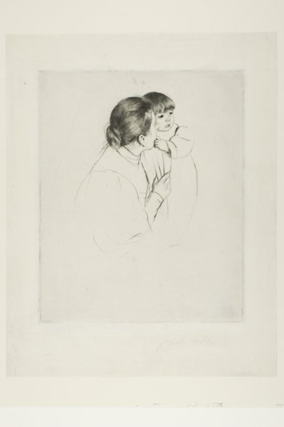 Talonpoikaäiti ja lapsi tekijältä Mary Cassatt