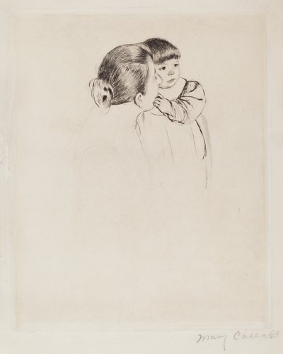 Talonpoikaäiti ja lapsi, n. 1894. tekijältä Mary Cassatt