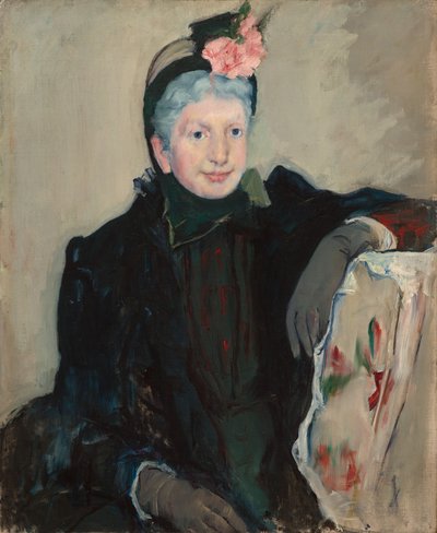Vanhuksen naisen muotokuva, n. 1887. tekijältä Mary Cassatt