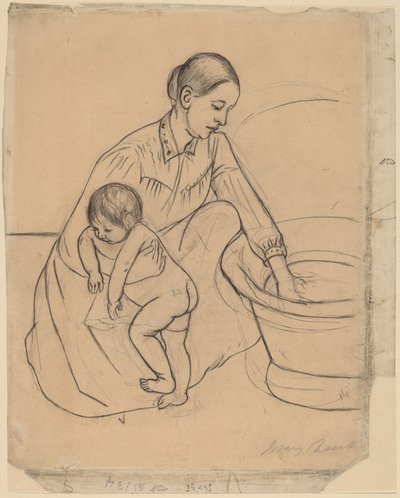 Kylpylä [recto] tekijältä Mary Cassatt
