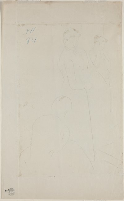 The Fitting [verso], 18901891. tekijältä Mary Cassatt