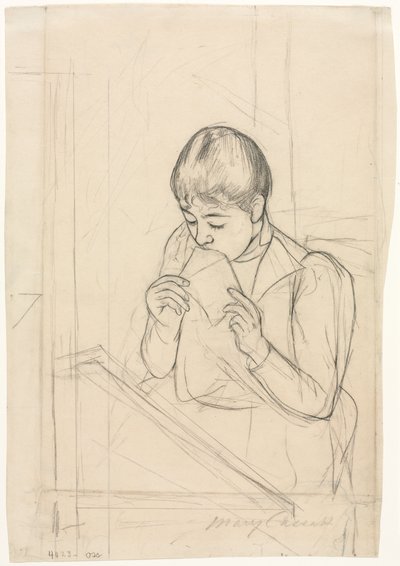 The Letter recto, The Letter verso, 1891. tekijältä Mary Cassatt