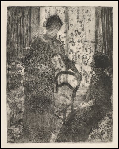 Vierailu, noin 1881 tekijältä Mary Cassatt
