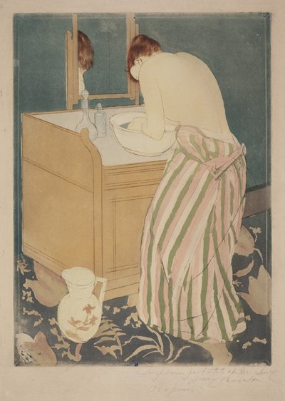 Kylpevä nainen tekijältä Mary Cassatt