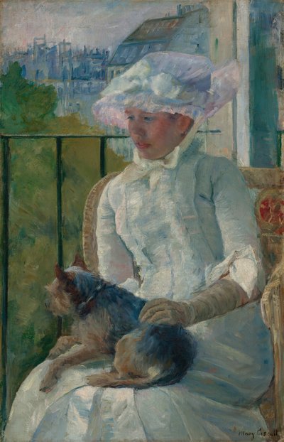 Nuori tyttö ikkunan ääressä tekijältä Mary Cassatt