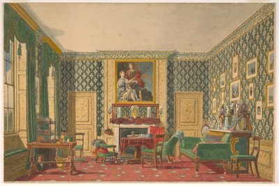 Piirustus, sisätila, 1837-40 tekijältä Mary Ellen Best