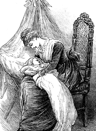 Nuori äiti, joka halaa lastaan tekijältä Mary Ellen Edwards