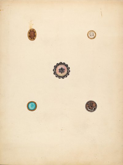 Painikkeet, c. 1940. tekijältä Mary Fitzgerald