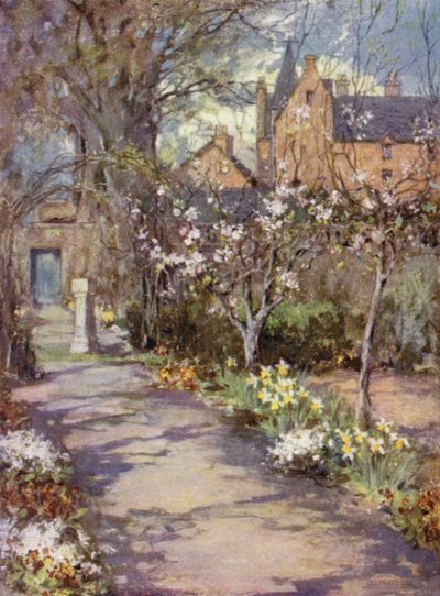 Scottish Gardens: Gartincaber (väri litho) tekijältä Mary Georgina Wade Wilson