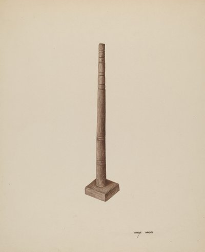 Kynttilänjalka, c. 1940. tekijältä Mary Hansen