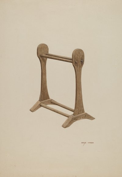 Kuivausteline, c. 1940. tekijältä Mary Hansen