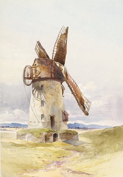 Lytham Mill, n. 1845-1855 (wc paperilla) tekijältä Mary Harper
