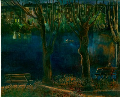 Lampi; South End Green, 2011 (öljy aluksella) tekijältä Mary Kuper